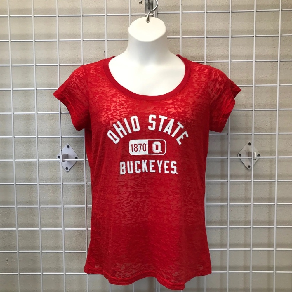 Authentic Apparel Ohio State Sheer Red T-Shirt - Size XL